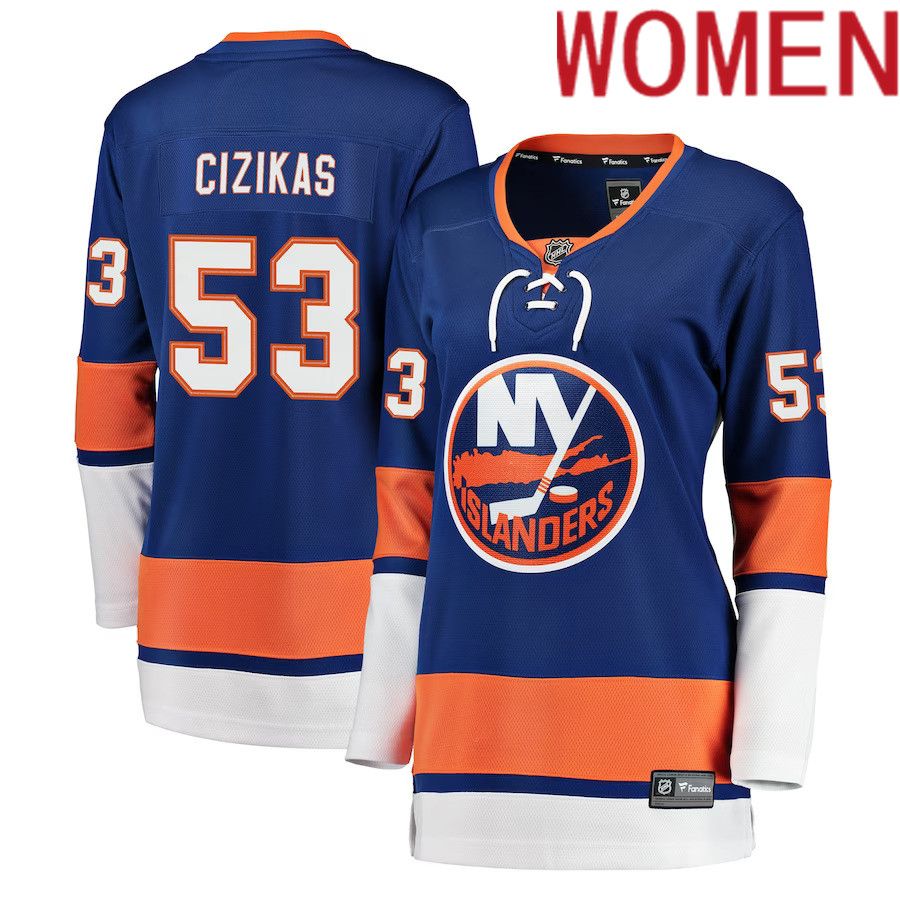 Women New York Islanders #53 Casey Cizikas Fanatics Branded Royal Breakaway Player NHL Jersey